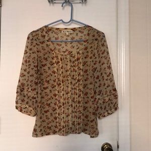 Marisa Christina Floral (roses) Blouse Size L